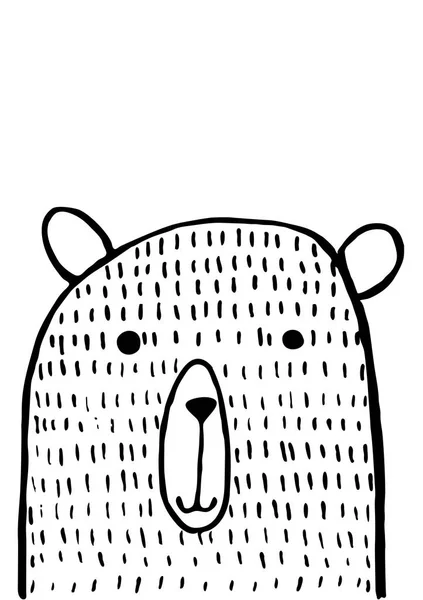 Dětské ilustrace medvěd — Stock fotografie
