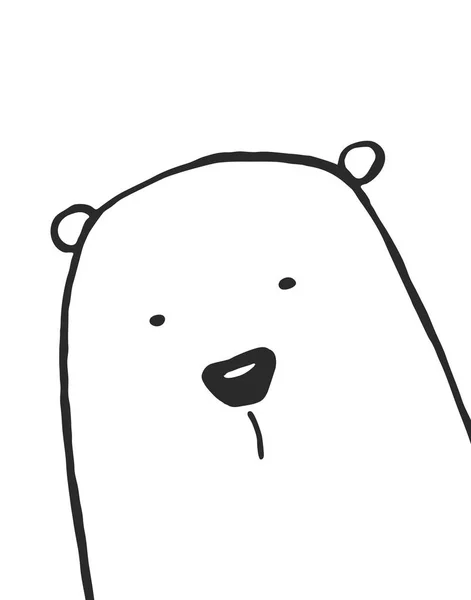 Ilustração infantil de urso — Fotografia de Stock