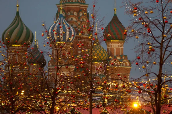 Покровский Собор Рождественские Елки — стоковое фото