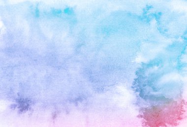 Pastel renklerde suluboya ve pürüzsüz bir geçiş. 