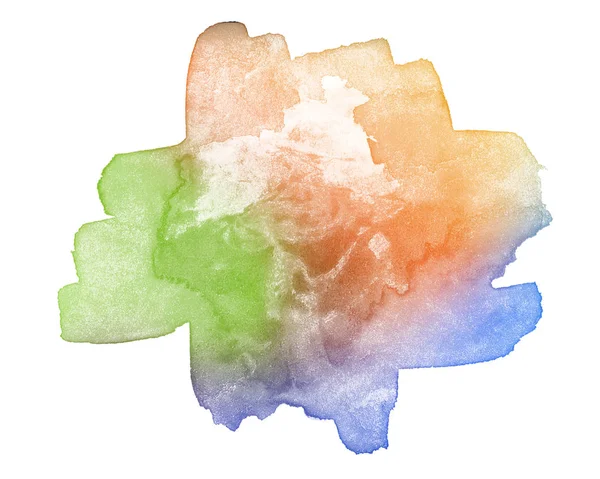 Veelkleurige Aquarelvlekken Pastelkleuren Met Natuurlijke Vlekken Van Verf Papier Geïsoleerd — Stockfoto