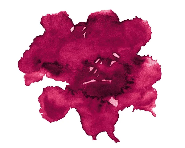 Pers kırmızı suluboyası bir moda rengi, boşanmalar ve sınırlarla izole edilmiş parlak bir nokta. Metin için kopyalama alanı olan Burgundy çerçevesi.