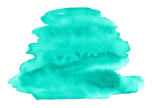 Akvarelové Moře Azurové Pozadí Jasnými Hranicemi Rozvody Skvrny Akvarelu Prostorem — Stock fotografie