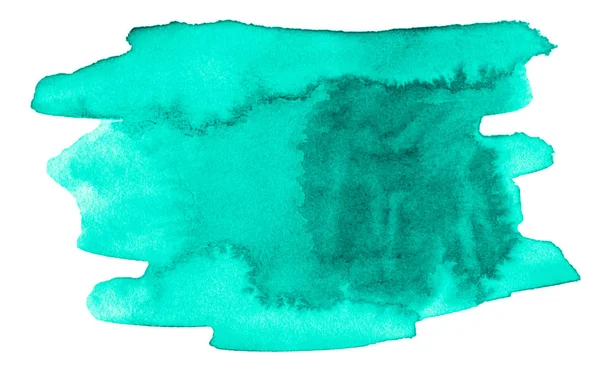 Akvarelové Moře Azurové Pozadí Jasnými Hranicemi Rozvody Skvrny Akvarelu Prostorem — Stock fotografie