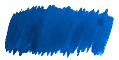 Açık kenarlı ve lekeli suluboya lacivert arka plan. Issız suluboya fırça lekeleri. Metin için kopyalama alanı olan çerçeve.