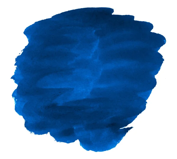 Aquarela Azul Marinho Fundo Com Bordas Claras Manchas Manchas Isoladas — Fotografia de Stock