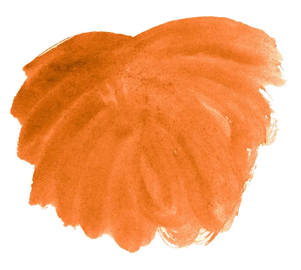 水彩艳丽的橙色背景 有清晰的边界和离婚 黑白水彩刷污迹 带有文本复制空间 — 图库照片