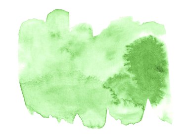 Açık yeşil arkaplan, temiz sınırlar ve boşanmalar. Suluboya fırça lekeleri. Metin için kopyalama alanı ile.