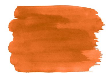 Suluboya parlak turuncu arka plan, temiz sınırlar ve boşanmalar. Suluboya fırça lekeleri. Metin için kopyalama alanı ile.