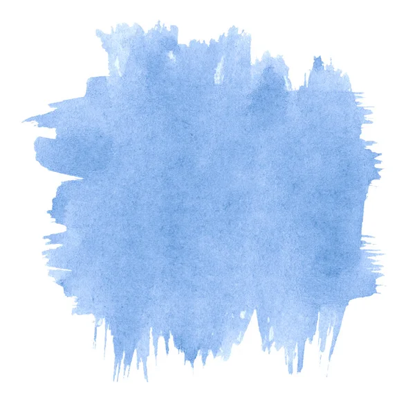 Watercolor Light Blue Background Clear Borders Divorces Watercolor Brush Stains — Stock Photo, Image