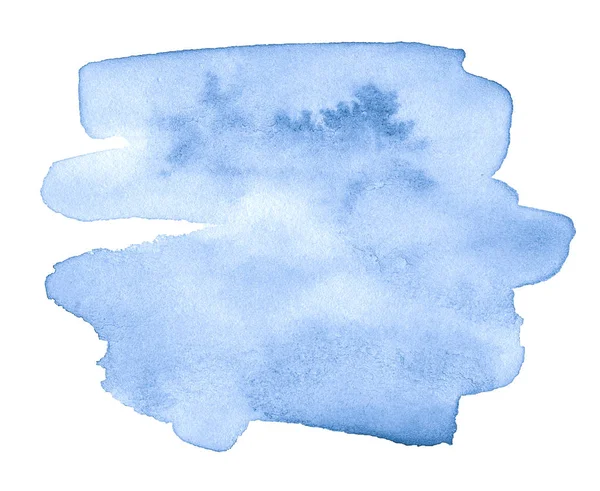 Akvarel Světle Modré Pozadí Jasnými Okraji Rozvody Skvrny Akvarelu Prostorem — Stock fotografie