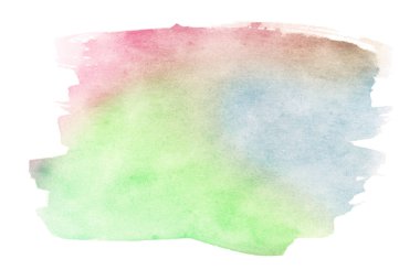 Pastel renklerde suluboya renkler ve eğimin pürüzsüz geçişi. Boşanmalar ve sınırlar olan ıssız, aydınlık bir yer. Metin için kopyalama alanı olan çerçeve.