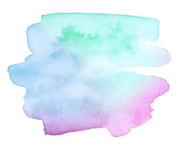 Watercolor Multicolor Pastel Colors Smooth Transition Gradient Isolated Bright Place — Stock Photo, Image