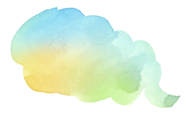 Akvarell Multicolor Pastellfärger Med Smidig Övergång Lutningen Isolerad Ljus Plats — Stockfoto