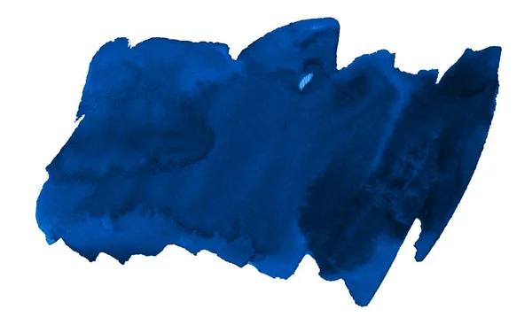 Azul Escuro Aquarela Fundo Abstrato Cores Espaço Lugar Isolado Com — Fotografia de Stock