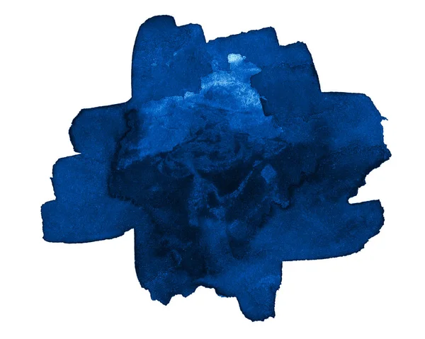 Темно Синій Акварельний Абстрактний Фон Простір Кольорів Ізольоване Місце Розлученнями — стокове фото