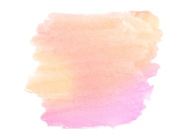 Çok renkli suluboya lekeleri pastel renklerde ve kağıt üzerinde doğal lekeler var. Benzersiz boya izleriyle soyut bir arka plan. Tasarım için izole çerçeve.