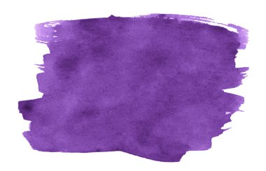 Mor suluboya arka plan, temiz sınırlar ve boşanmalar. Suluboya fırça lekeleri. Metin için kopyalama alanı olan çerçeve.