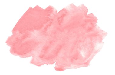 Suluboya pembe arka plan, temiz sınırlar ve boşanmalar. Suluboya fırça lekeleri. Metin için kopyalama alanı olan çerçeve.