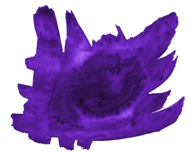 Doymuş Mor Suluboya, boşanmalar ve sınırlar ile izole edilmiş parlak bir yer. Metin için kopyalama alanı olan mor suluboya çerçeve.