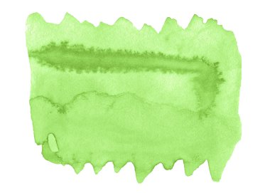 Açık yeşil suluboya arka plan, temiz sınırlar ve boşanmalar. Suluboya fırça lekeleri. Metin için kopyalama alanı ile.