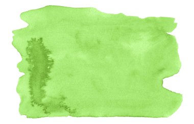Açık yeşil suluboya arka plan, temiz sınırlar ve boşanmalar. Suluboya fırça lekeleri. Metin için kopyalama alanı ile.