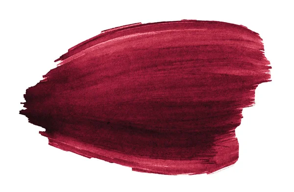 Бургундский Акварель Является Модным Цветом Ярким Изолированным Пятном Пятнами Границами — стоковое фото