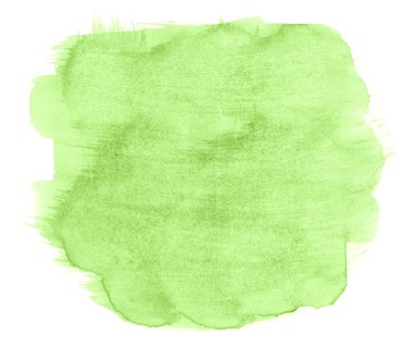 Yeşil pastel, suluboya, soyut bir arka plan, boşanmaları ve sınırları olan izole bir yer. Tasarım ve dekor için klasik el yapımı resimler. Fotokopi alanı ile karışık boya.