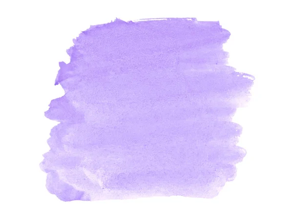 Сиреневый Акварель Является Модным Цветом Изолированным Абстрактным Пятном Разводами Границами — стоковое фото