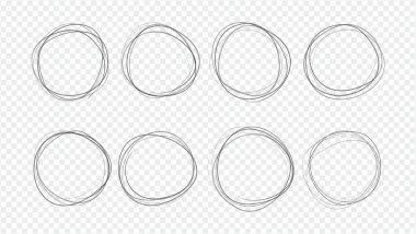 Elle çizilmiş yuvarlak karalamalar. Mesajlar için şablon, tasarım. Kaba taslak.