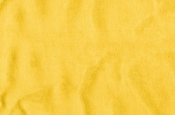 粘合织物的活泼黄色质感 黄色背景 有天然褶皱 后续行动 — 图库照片