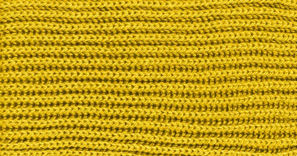 Vibráló Sárga Textúra Kötött Gyapjú Sál Sárga Textil Háttér Kötött — Stock Fotó