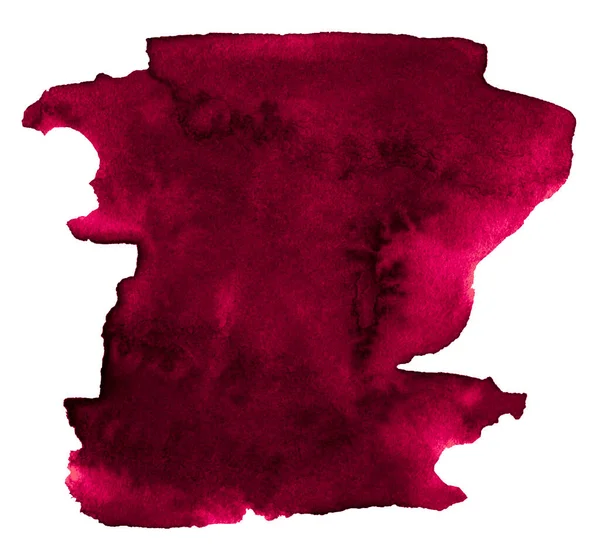 Perská Červená Akvarel Trendy Barva Izolované Místo Skvrnami Okraje Tmavě — Stock fotografie