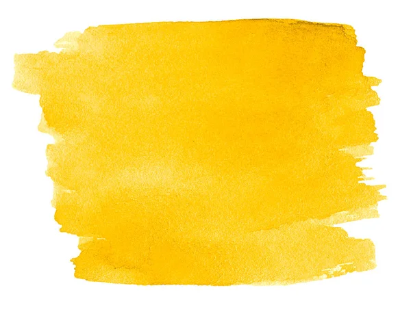 Aquarelle Jaune Vif Fond Abstrait Endroit Isolé Avec Des Divorces — Photo