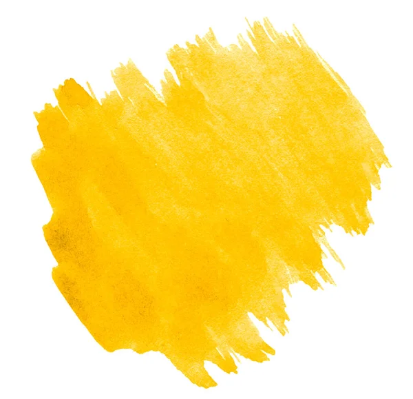 Aquarelle Jaune Vif Fond Abstrait Endroit Isolé Avec Des Divorces — Photo