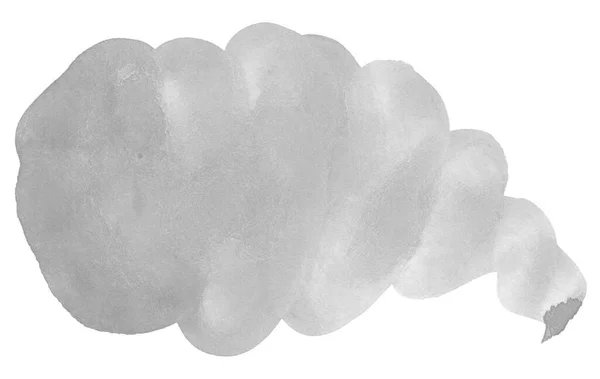 Akvarell Semleges Szürke Felhő Alakú Folt Fekete Fehér Akvarell Ecset — Stock Fotó