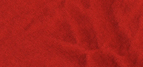 Bright Red Texture Knit Fabric Red Textile Background Natural Folds — Stock Photo, Image