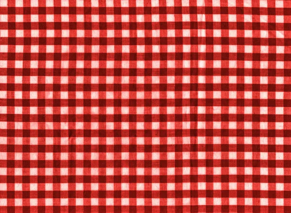 Textura Vermelho Brilhante Tecido Gingham Ligação Fundo Têxtil Vermelho Xadrez — Fotografia de Stock