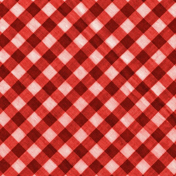 Texture Bright Red Binding Gingham Fabric Red Textile Background Fabric — Stock Photo, Image