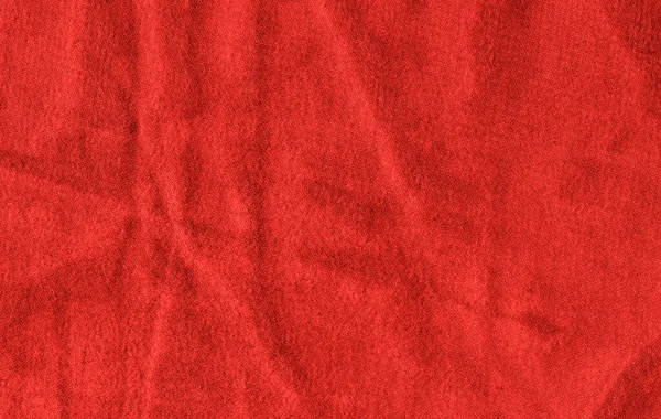 Bağlayıcı Kumaşın Parlak Kırmızı Dokusu Doğal Kıvrımlı Kırmızı Tekstil Arka — Stok fotoğraf