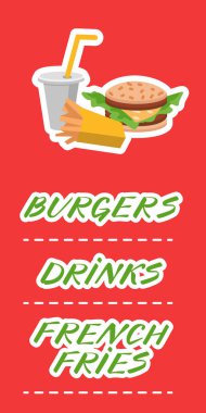 Fast food tasarlamak vektör