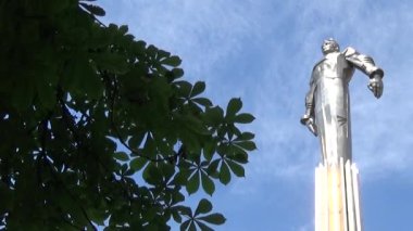 20 Haziran 2016. Yuri Gagarin anıt ilk astronot Moskova Rusya Gagarin Meydanı'nda.