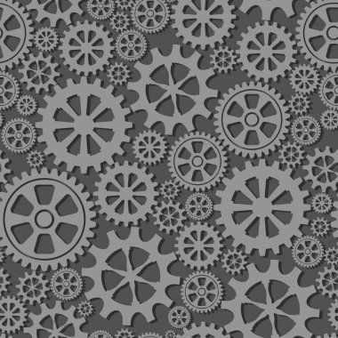 Dişli tekerlekleri ile sorunsuz arka plan. Vektör çizim.