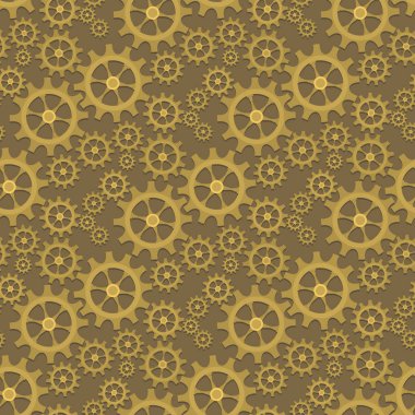 Dişli tekerlekleri ile sorunsuz arka plan. Vektör çizim.