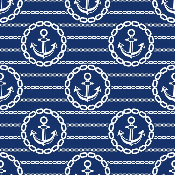 Seamless pattern with anchors. Ongoing backgrounds of marine theme. — Stock Vector