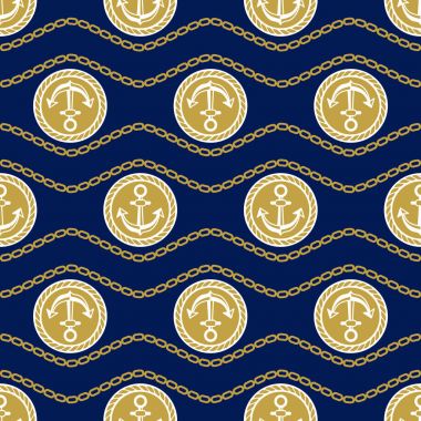 Çapa ile Seamless modeli. Deniz tema devam eden arka planlar.