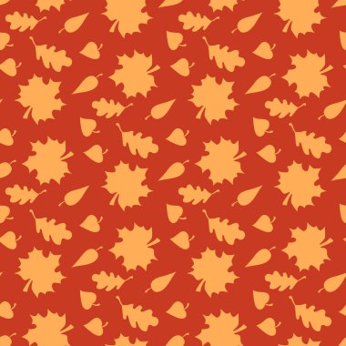Sonbahar yaprakları ile arka plan. Sonsuz seamless modeli