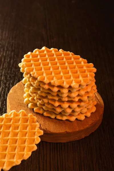 Masada waffle bisküvileri var. yakın plan fotoğraf — Stok fotoğraf
