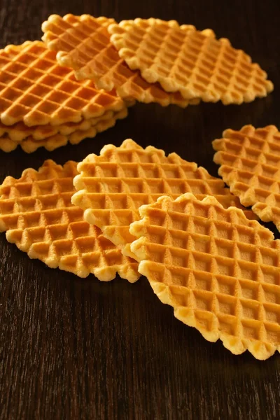 Wafer biscuits on the table. close-up photo — Stock Photo, Image