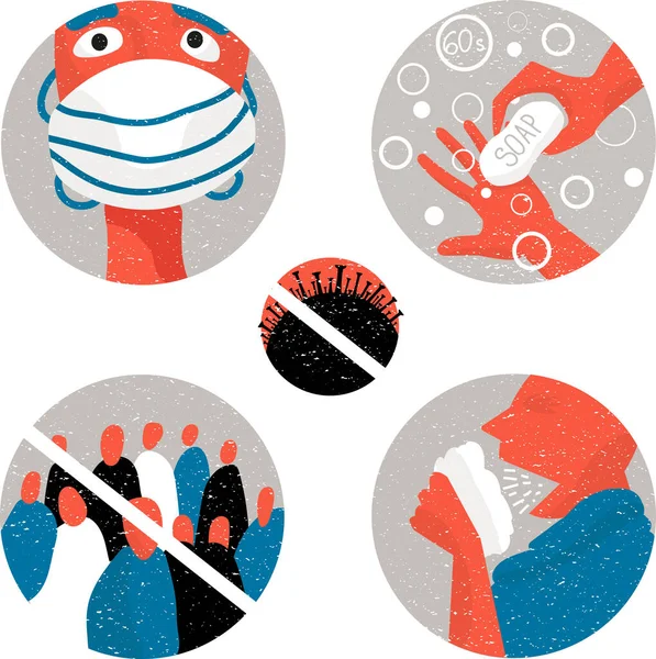 Kendini koronavirüsten nasıl koruyacağını açıklayan fotoğraf koleksiyonu.